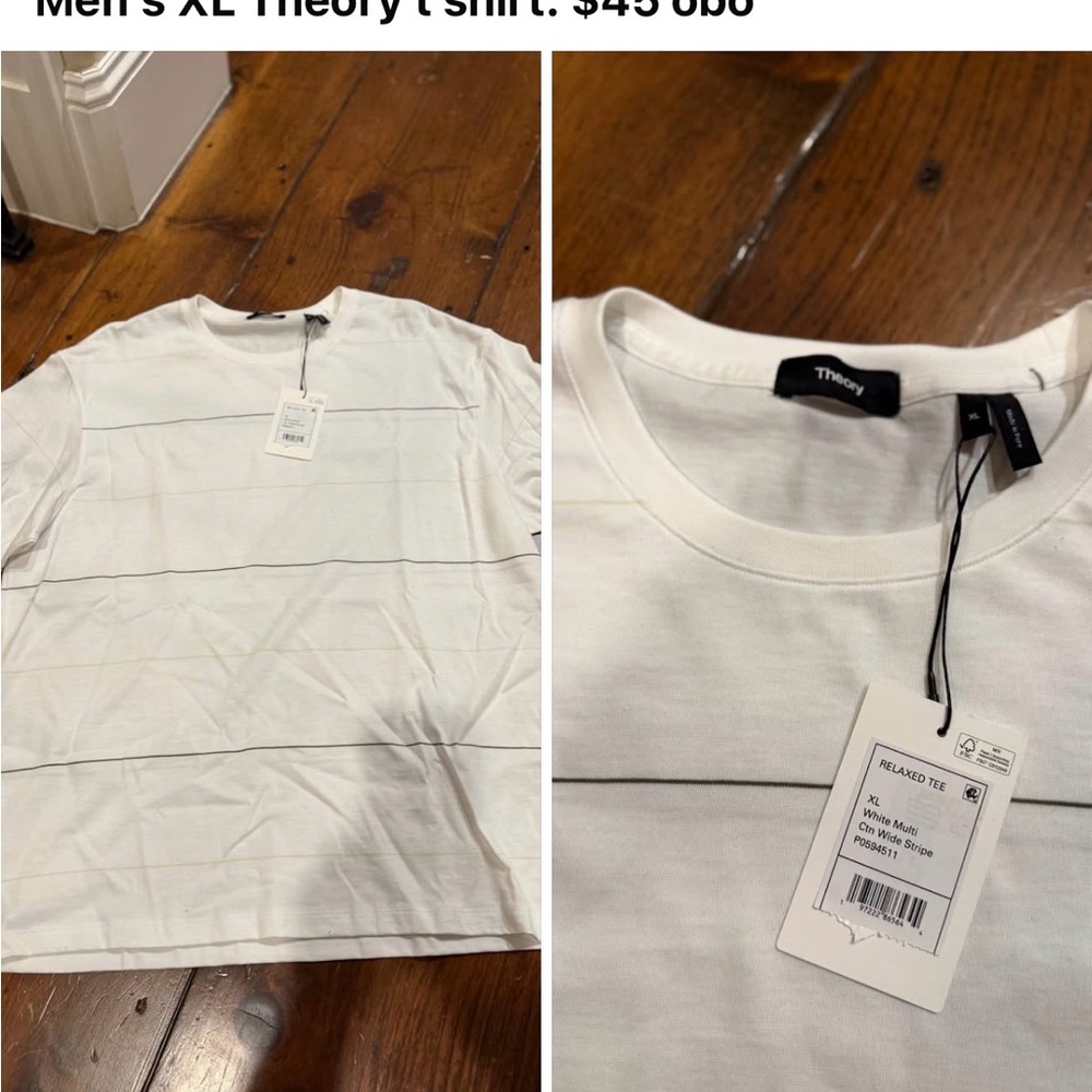 Theory Classic White Short Sleeve Tee